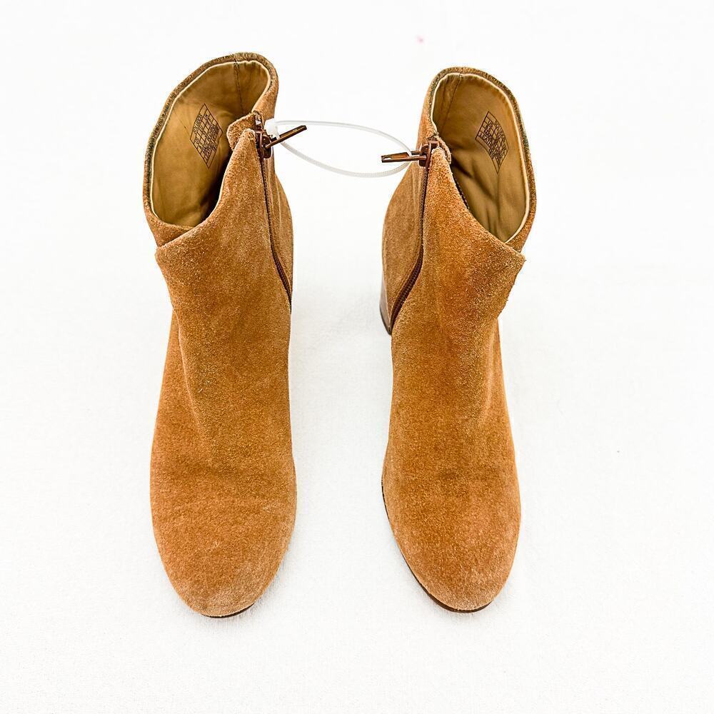 Soludos Suede Leather Boots Block Heel Round Toe Size 8.5